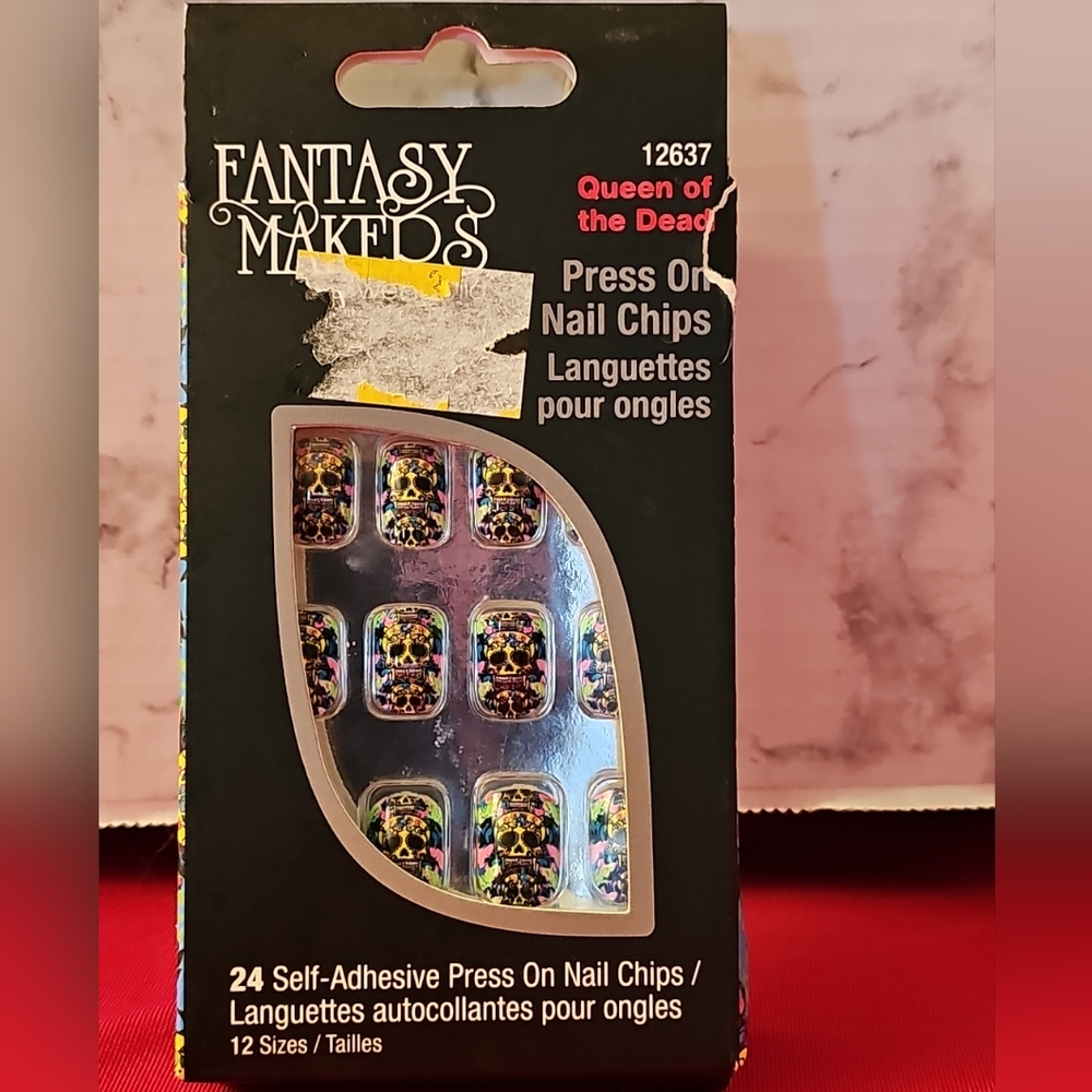 Fantasy Makers Queen of The Dead 24pc Press On Nail Chips NEW In Box